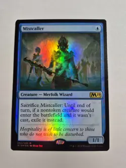 Magic the Gathering MTG - Mistcaller FOIL - Core Set 2019 M19 - LP - Image 1