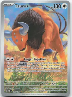 Tauros 096/086 Holo Illustration Rare Chaos Rising Pokemon Near Mint - Image 1