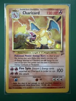 Pokemon TCG Charizard Base Set 2 Holo Unlimited Rare Card 4/130 MP Condition - Image 1