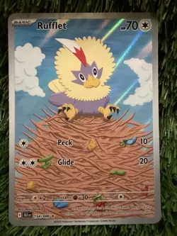 Pokemon Rufflet 154/086 Black Bolt Full Art Holo Illustration NM Condition - Image 1
