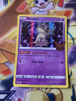 Pokemon TCG Mimikyu Halloween Trick Or Trade Stamped Card 081/189 Holo - Image 1