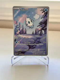 Pokemon Vanillite 111/086 Illustration Rare Sv: White Flare Full Art NM - Image 1