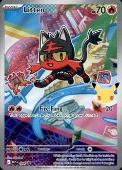 Litten 044 Holo Promo ME: Mega Evolution Promo Pokemon Near Mint - Image 1