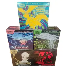 Pokemon TCG Mixed Sealed Etb Lot Mega Ascended Heroes Destined Rivals Chaos - Image 1