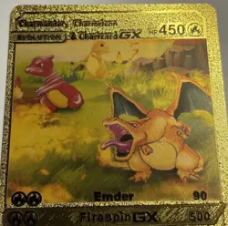 Charmander,Charmeleon,Charizard GX Gold Foil Pokemon Card 450hp 90-500dmg - Image 4