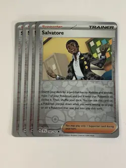 Pokemon TCG Temporal Forces 4x Playset Reverse Holo Salvatore 160/162 - Image 1