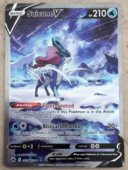 Suicune V GG38/GG70 Crown Zenith Galarian Gallery Ultra Rare Holo Full Art EN - Image 1