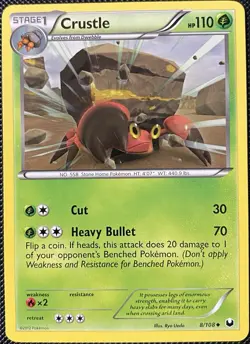 Crustle 8/108 Dark Explorers Regular - Pokemon Card - Image 1