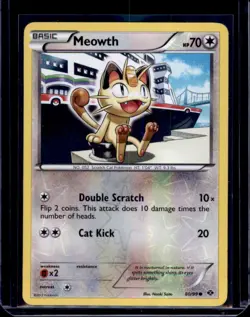 Meowth 80/99 Common Next Destinies Pokemon Reverse Holo Near Mint - Image 1