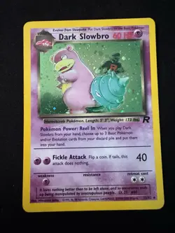 Pokemon Dark Slowbro 12/82 Team Rocket Holo Rare Unlimited 60 HP 2000 English - Image 1