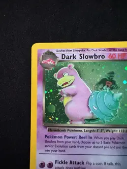 Pokemon Dark Slowbro 12/82 Team Rocket Holo Rare Unlimited 60 HP 2000 English - Image 2