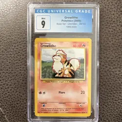 Growlithe Pokemon (2000) Base Set Unlimited 28/102 1999-2000 - Image 1