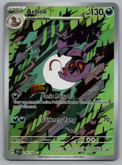 Arbok 176/162 Illustration Rare Temporal Forces Pokemon Holo Near Mint - Image 1