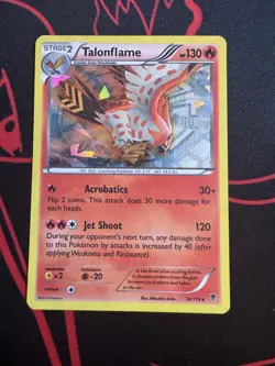 Talonflame 10/119 Cracked Ice Holo Phantom Forces Pokemon Card - Image 1