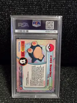 PSA 10 2000 Pokemon Game Topps Chrome Snorlax TV Rare Base Series 2 GEM MINT 143 - Image 2