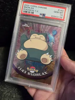 PSA 10 2000 Pokemon Game Topps Chrome Snorlax TV Rare Base Series 2 GEM MINT 143 - Image 4