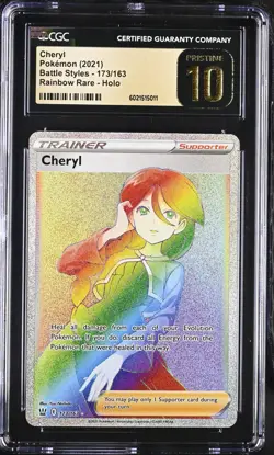 Pokemon TCG Cheryl Battle Styles 173/163 Graded CGC PRISTINE 10 - Image 1