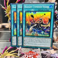3x Yugioh Playset Radiant Typhoon Vision RA05-EN075 Super Rare 1st Ed Near Mint - Image 1