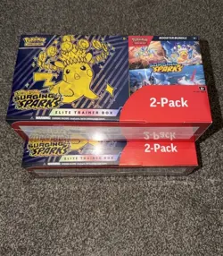2x Pokemon Surging Sparks ETB & Booster Bundle Costco 2-pack. Factory Sealed - Image 1