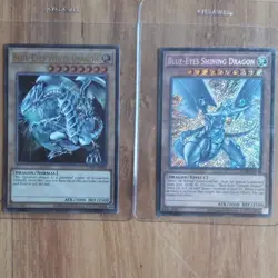 Konami Yu-Gi-Oh! Blue-Eyes White/Ultimate/Shining 7-Card Lot LOB 1st Ed Foil ENG - Image 4