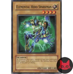 Yugioh Elemental HERO Sparkman DP1-EN004 Common LP - Image 1