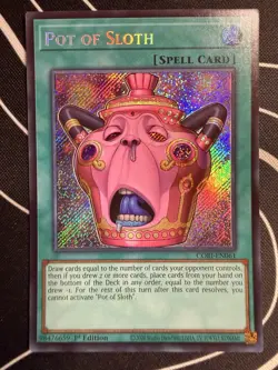 Pot of Sloth (SECRET RARE) CORI-EN061 (MINT) 1st Edition Yu-Gi-Oh! Konami - Image 1