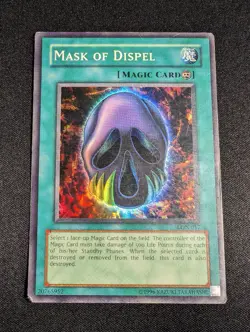 Yugioh - Mask of Dispel LON-017 Unlimited Super Rare HP/Damaged - Image 1