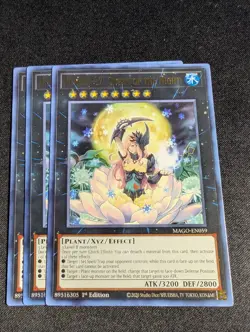 Yugioh - 3x Number 87: Queen of the Night MAGO-EN059 1st Edition Rare NM - Image 1