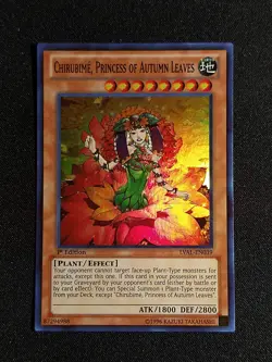 Yugioh - Chirubime, Princess of Autumn Leaves LVAL-EN039 1st Super Rare NM - Image 1