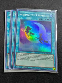 Yugioh - 3x Windwitch Chimes BLVO-EN059 1st Super Rare NM - Image 1