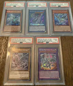 Konami Yu-Gi-Oh! 2020 DSOD Movie Pack Secret Ed 1st Ed Graded Lot (5) - Image 1