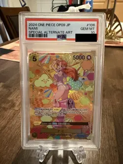 PSA 10 Nami SR-SPC OP08-106 Emperors in the New World ONE PIECE Card Japanese - Image 1