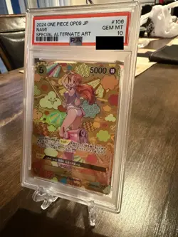 PSA 10 Nami SR-SPC OP08-106 Emperors in the New World ONE PIECE Card Japanese - Image 2
