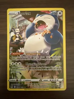 Pokemon Snorlax TG10/TG30 Lost Origin Trainer Gallery Holo Rare Near Mint - Image 1