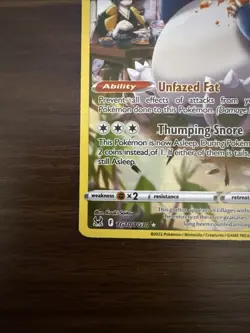 Pokemon Snorlax TG10/TG30 Lost Origin Trainer Gallery Holo Rare Near Mint - Image 4