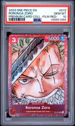 2023 ONE PIECE PREMIUM CARD COLLECTION -ONE PIECE FILM RED- RORONOA ZORO PSA 10 - Image 1