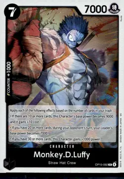 Monkey.D.Luffy OP15-092 Rare Adventure on Kami's Island One Piece Foil Near Mint - Image 1