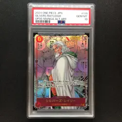 PSA 10 Rayleigh OP08-118 Manga Alt Art SEC Two Legends ONE PIECE Card Japanese - Image 1