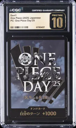 2025 ONE PIECE JAPANESE PC: ONE PIECE DAY'25 PROMO DON!! CGC 10 PRISTINE - Image 1