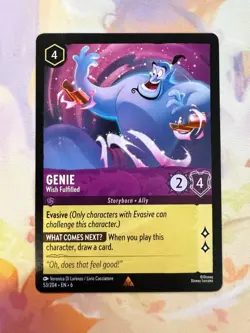 Genie - Wish Fulfilled 53/204 Rare Azurite Sea Disney Lorcana TCG NM - Image 1