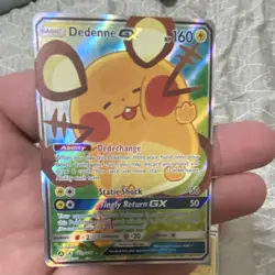 Pokemon Dedenne GX Alternate Art Promo Holo 195A/214 160 HP Card - Image 1