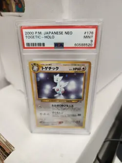 2000 Pokemon Japanese Neo #176 Togetic-Holo PSA 9 - Image 1