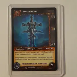 NM Epic Frostmourne Hungers -Reign of Fire- World of Warcraft Rare Card TCG WOW - Image 1