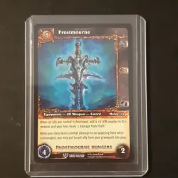 NM Epic Frostmourne Hungers -Reign of Fire- World of Warcraft Rare Card TCG WOW - Image 3