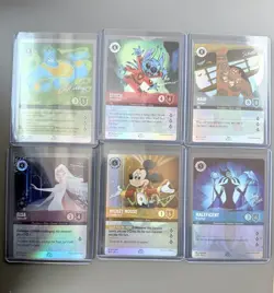 Lorcana Disney 100 (6) Card Promo Set- Elsa - Image 1