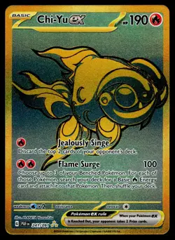 Pokemon TCG Pokemon Chi-Yu Ex Holo 241/091 Paldean Fates 2024 - Image 1