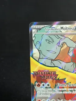 Team Rocket's Moltres ex (Destined Rivals Stamp) 208/182 Pokemon TCG NM - Image 4