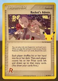Pokemon TCG Rocket's Admin. 86/109 Celebrations: Classic Collection Holo Card - Image 1