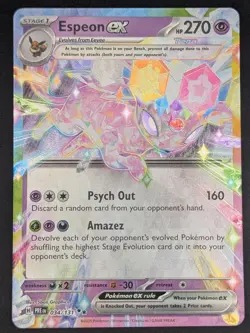 Espeon ex 034/131 Holo Near Mint Prismatic Evolutions Double Rare Pokemon - Image 1
