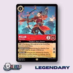 Mulan Elite Archer 114/204 Legendary Non-Foil Ursula's Return LP Disney Lorcana - Image 1